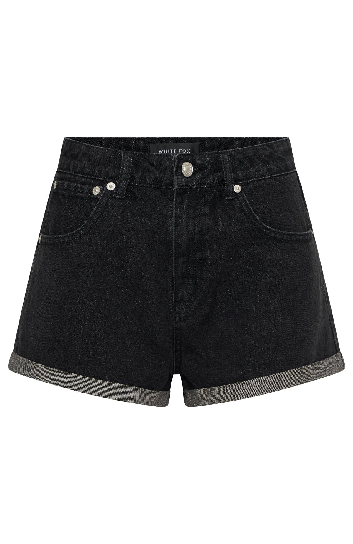 Missin' Something Denim Shorts Black Acid Wash