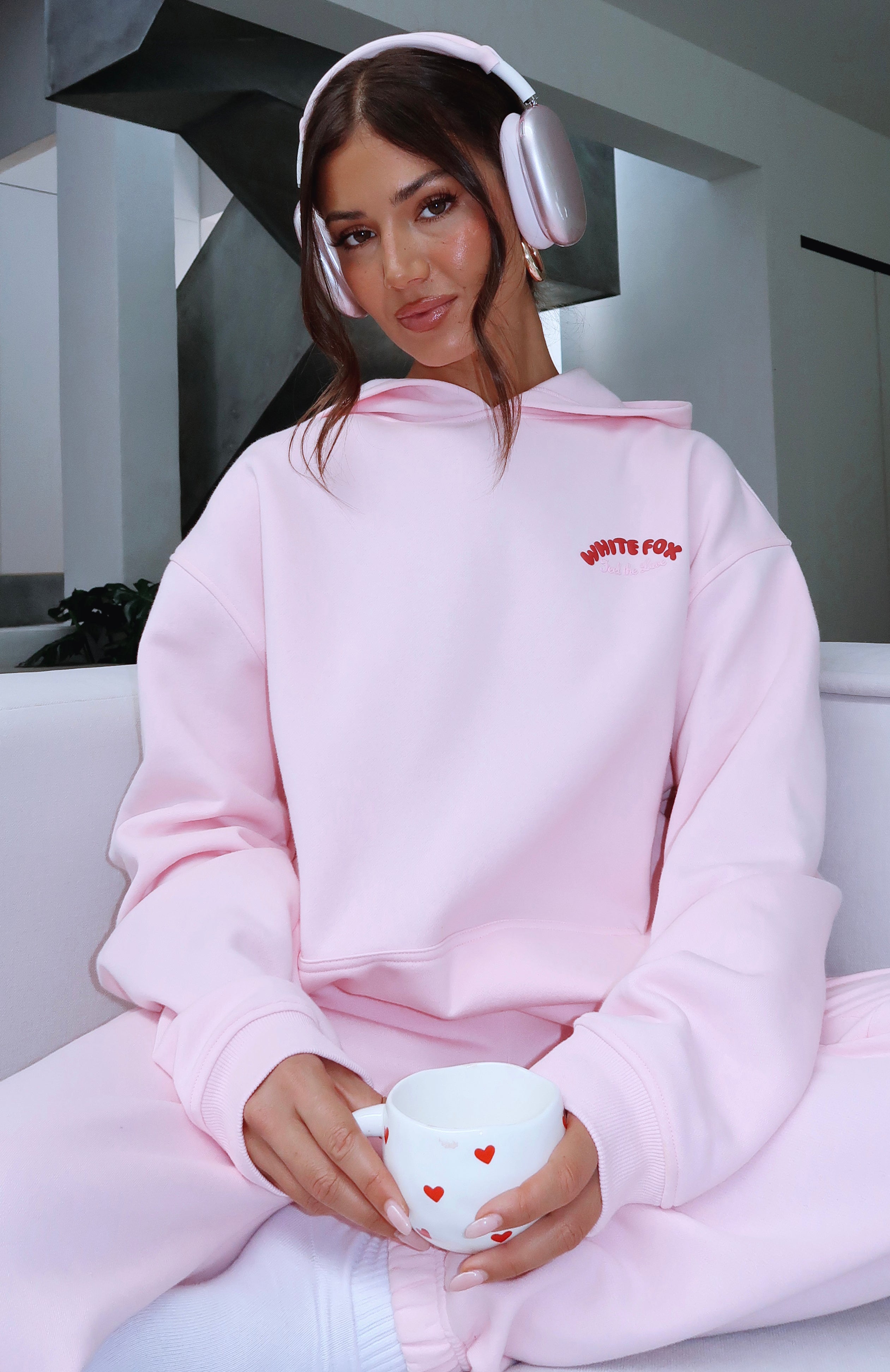 Love Me Tender Oversized Hoodie Pink