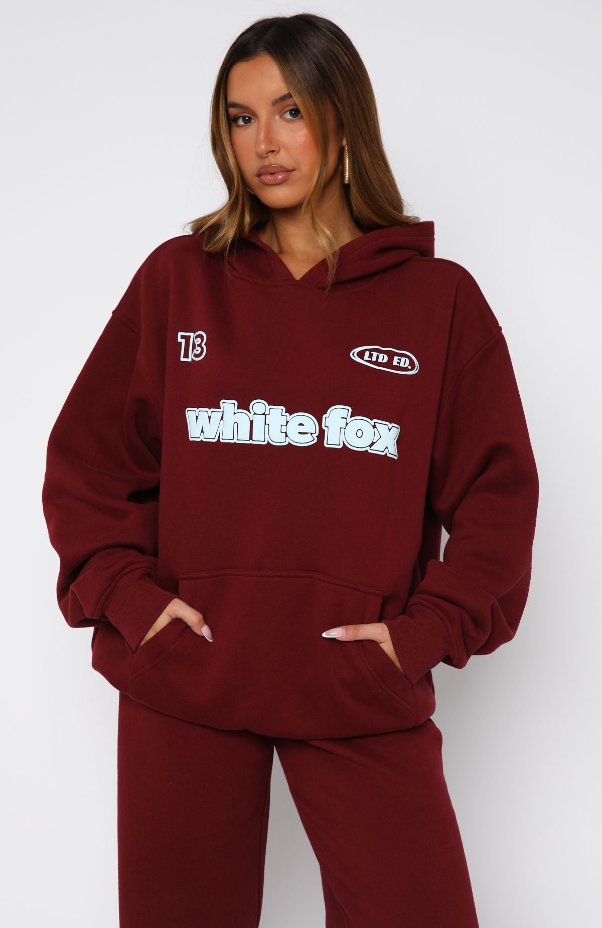 Ready To Go Oversized Hoodie Burgundy