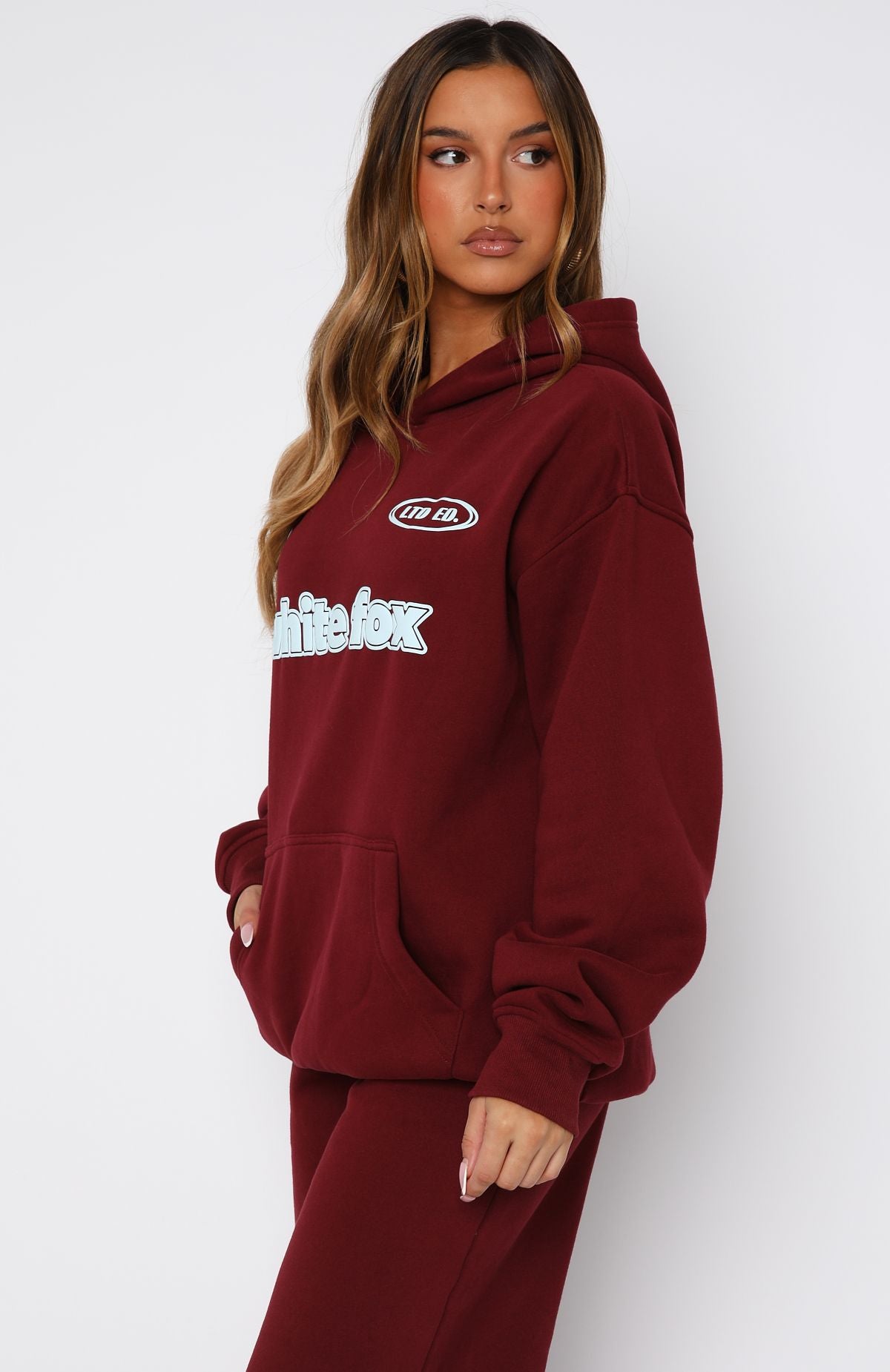 Ready To Go Oversized Hoodie Burgundy