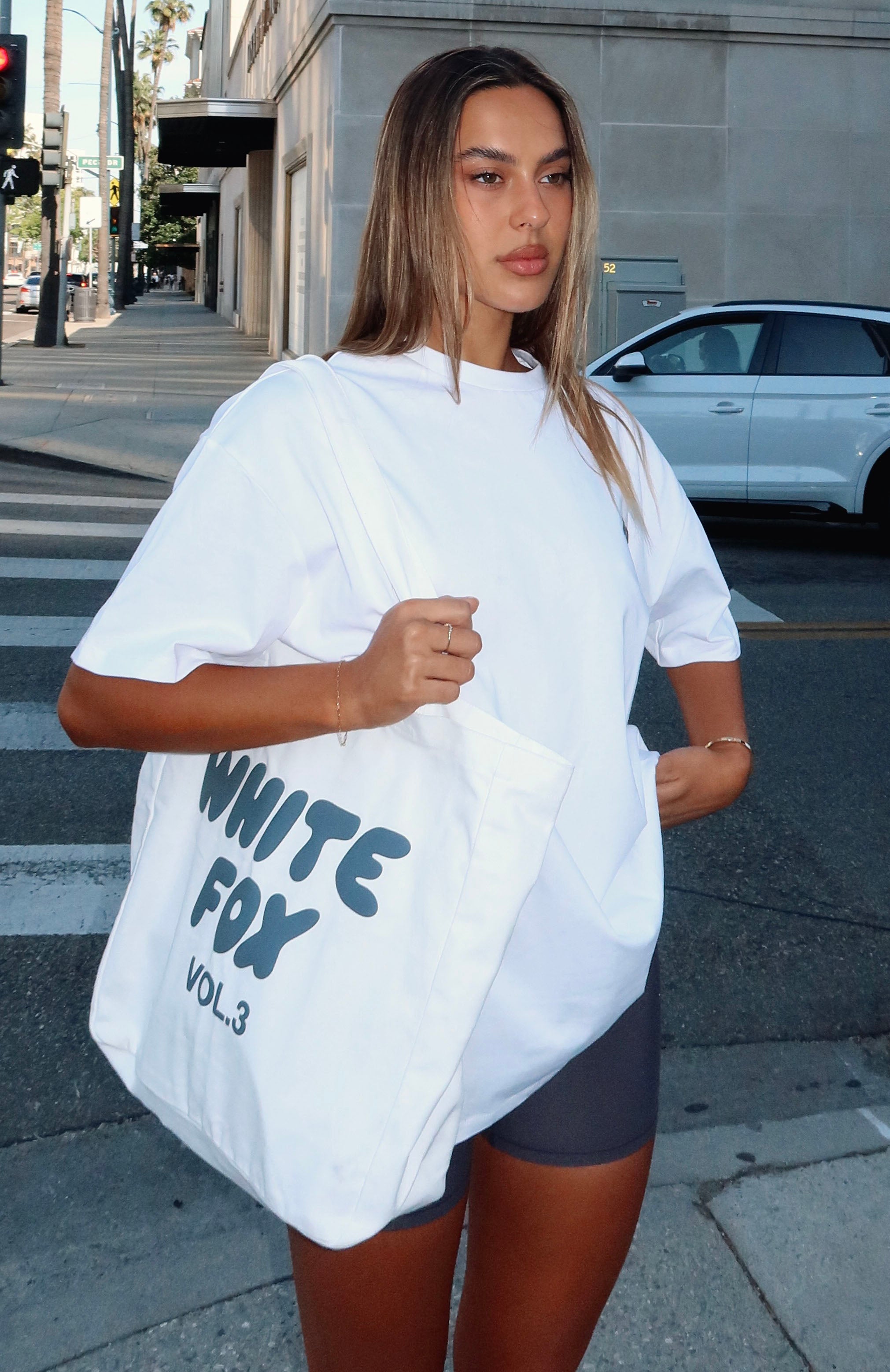 Offstage Tote Bag White/Charcoal