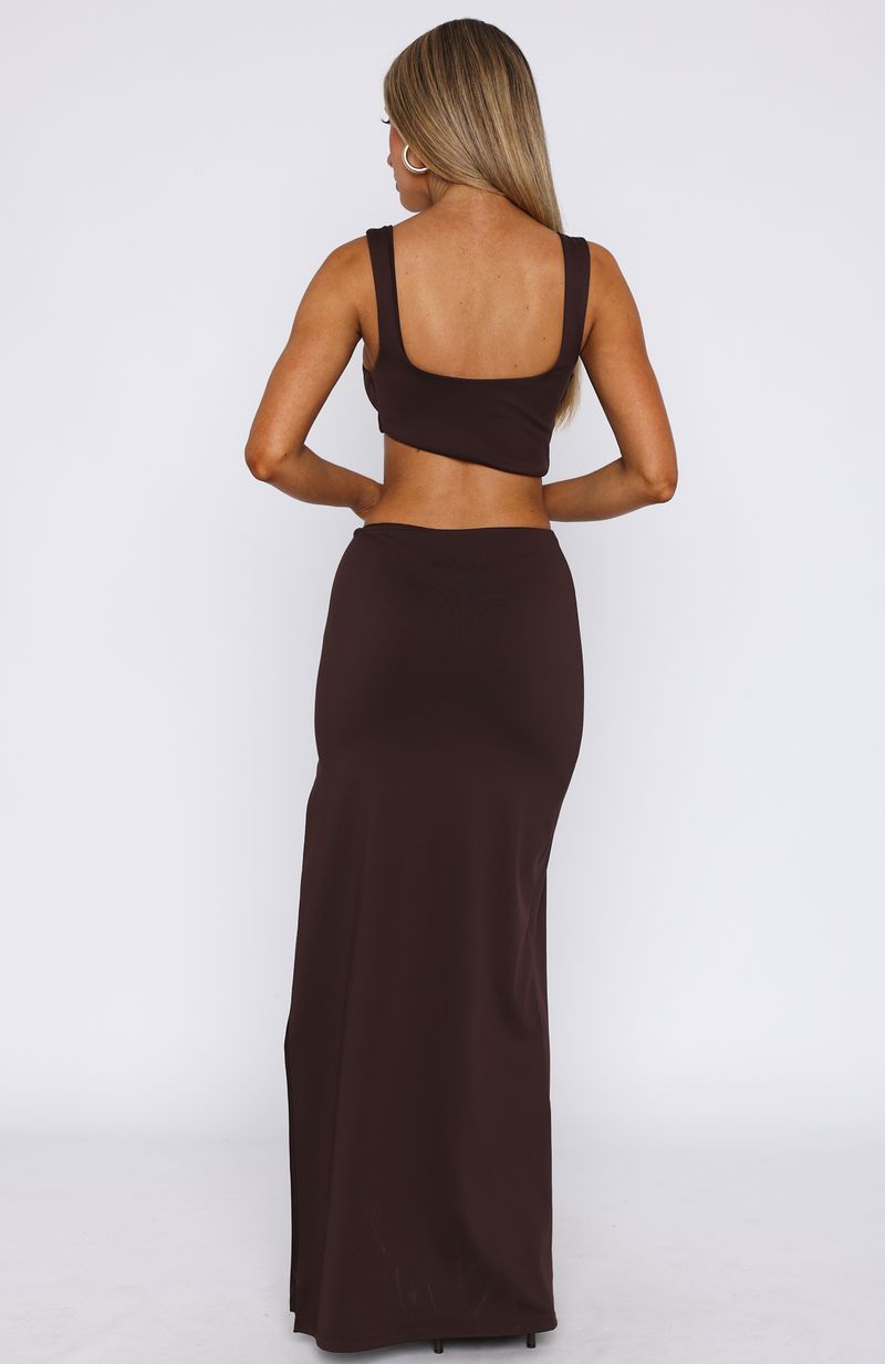 It Feels Wrong Maxi Dress Dark Chocolate