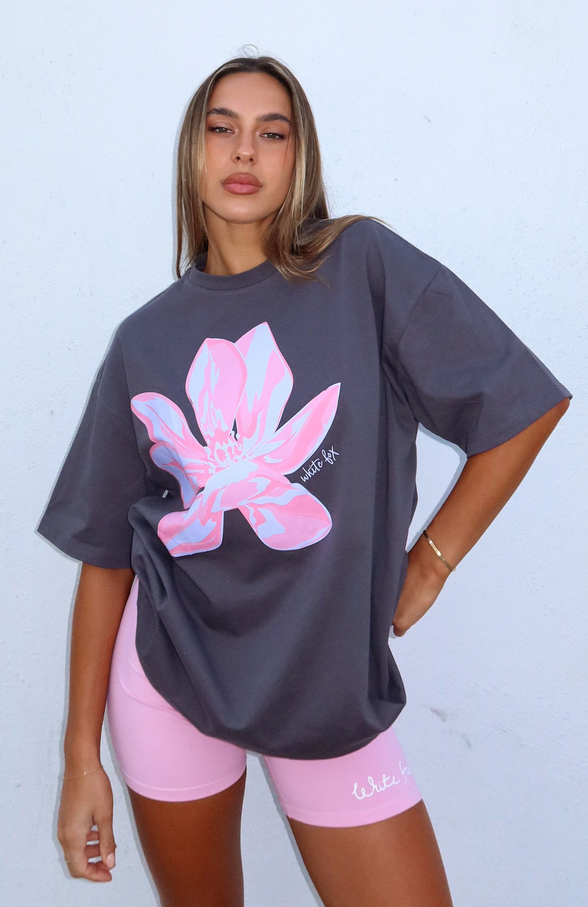 Pick You A Flower Oversized Tee Volcanic