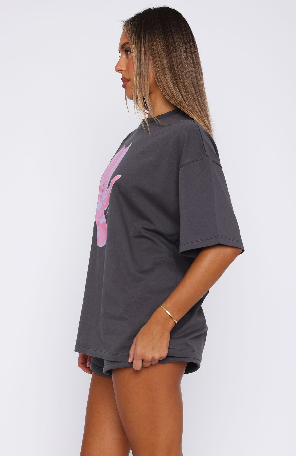 Pick You A Flower Oversized Tee Volcanic
