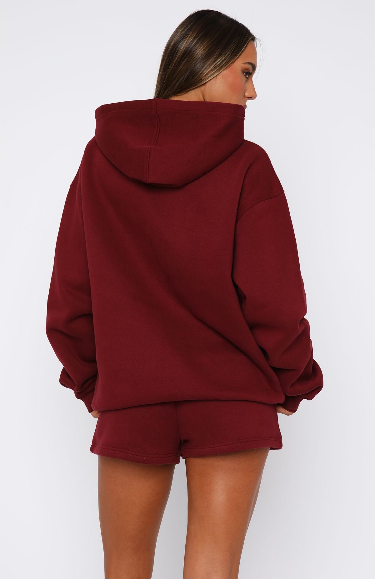 The Good Life Oversized Hoodie Burgundy