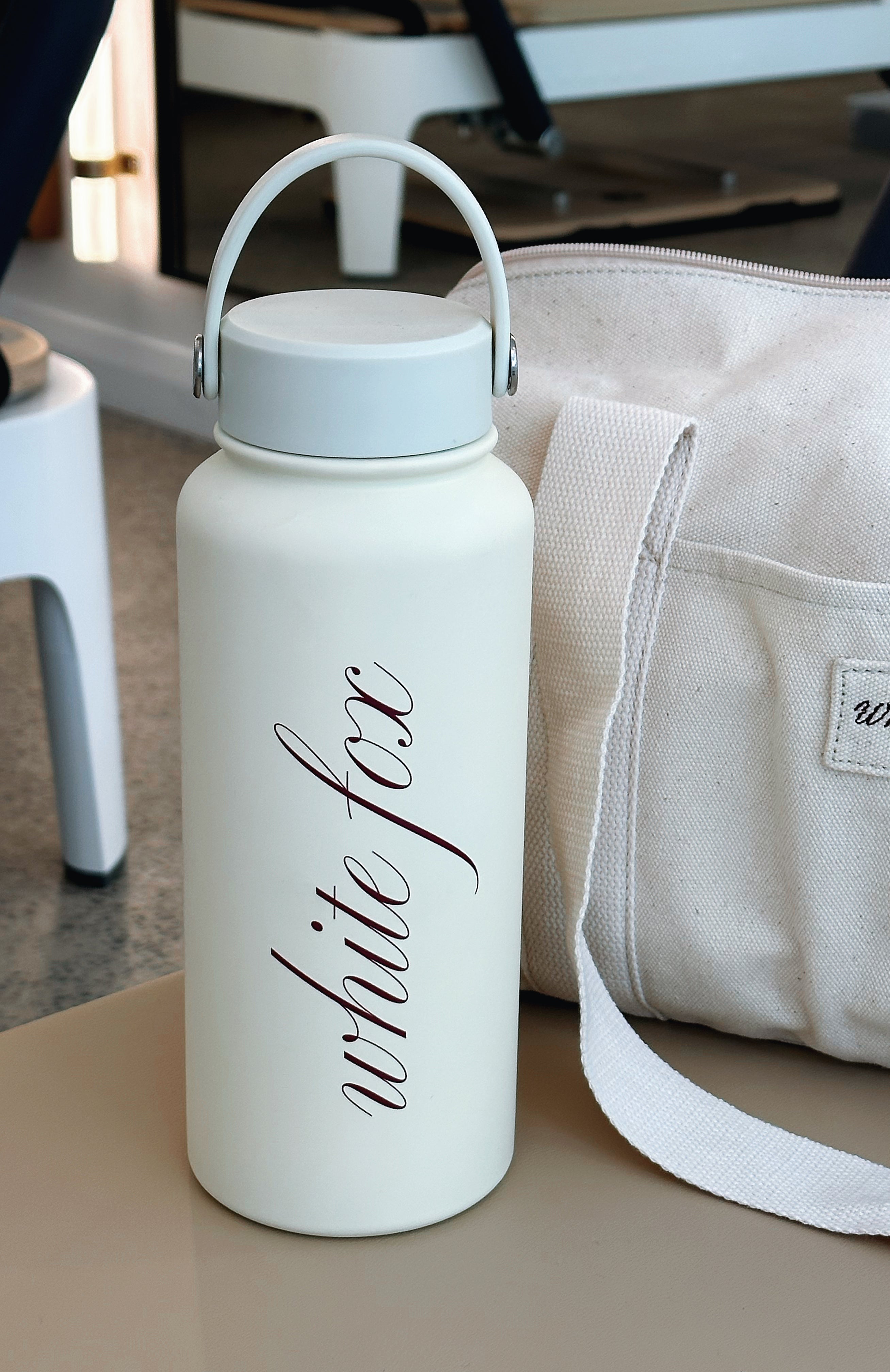 Work Out Drink Bottle 1L Cream