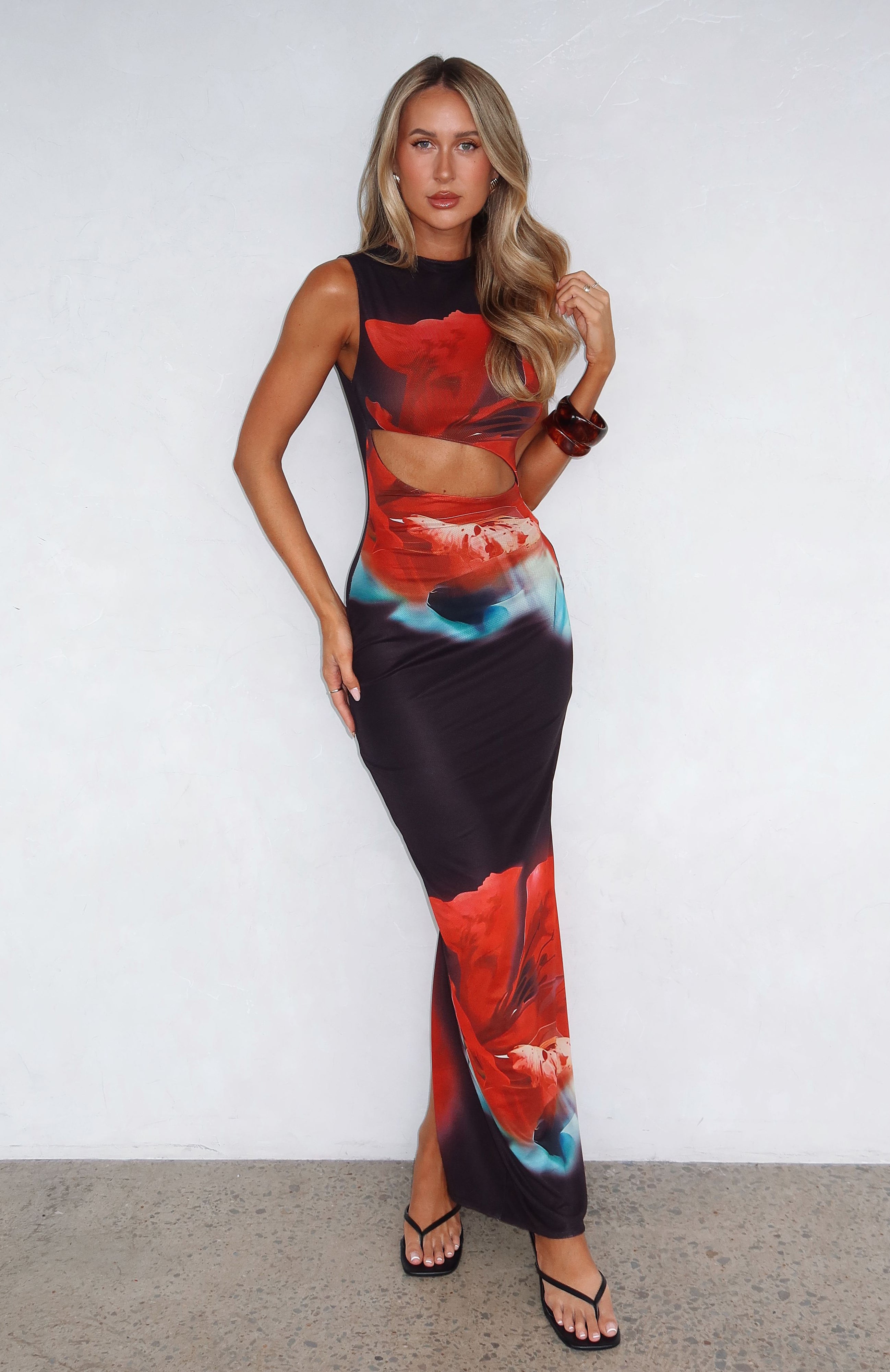 Scared To Start Maxi Dress Fire Lily