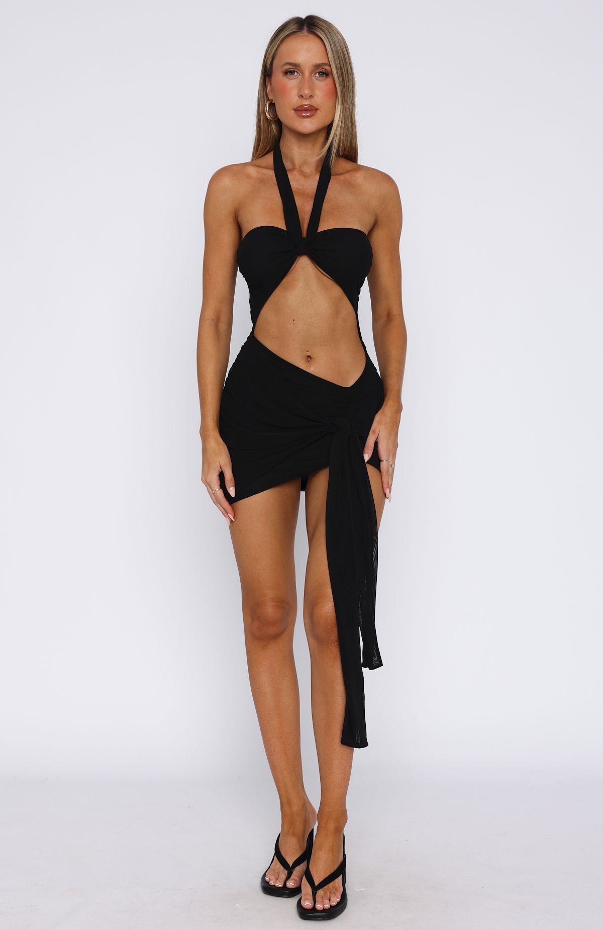 Mykonos Moonlight Mini Dress Black