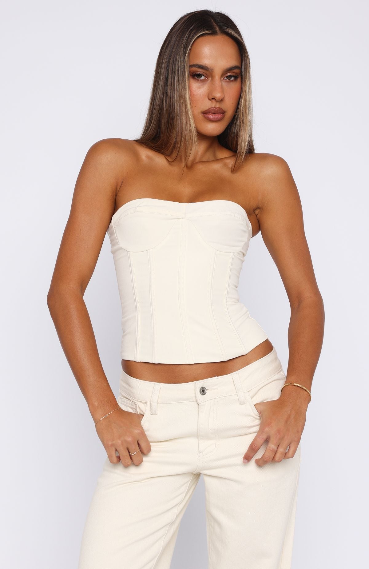 Little Lies Bustier Off White