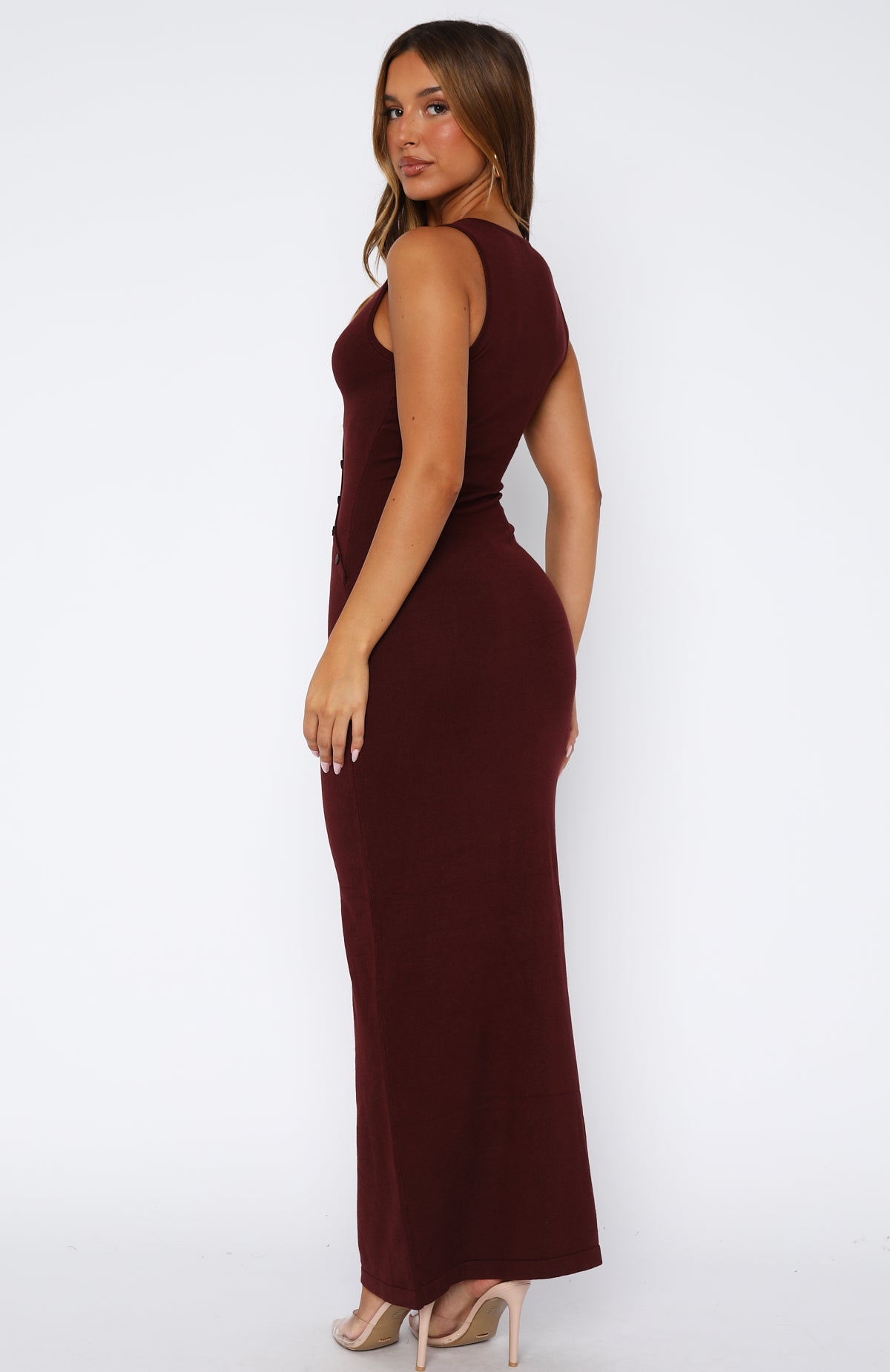 She's Back Maxi Dress Burgundy