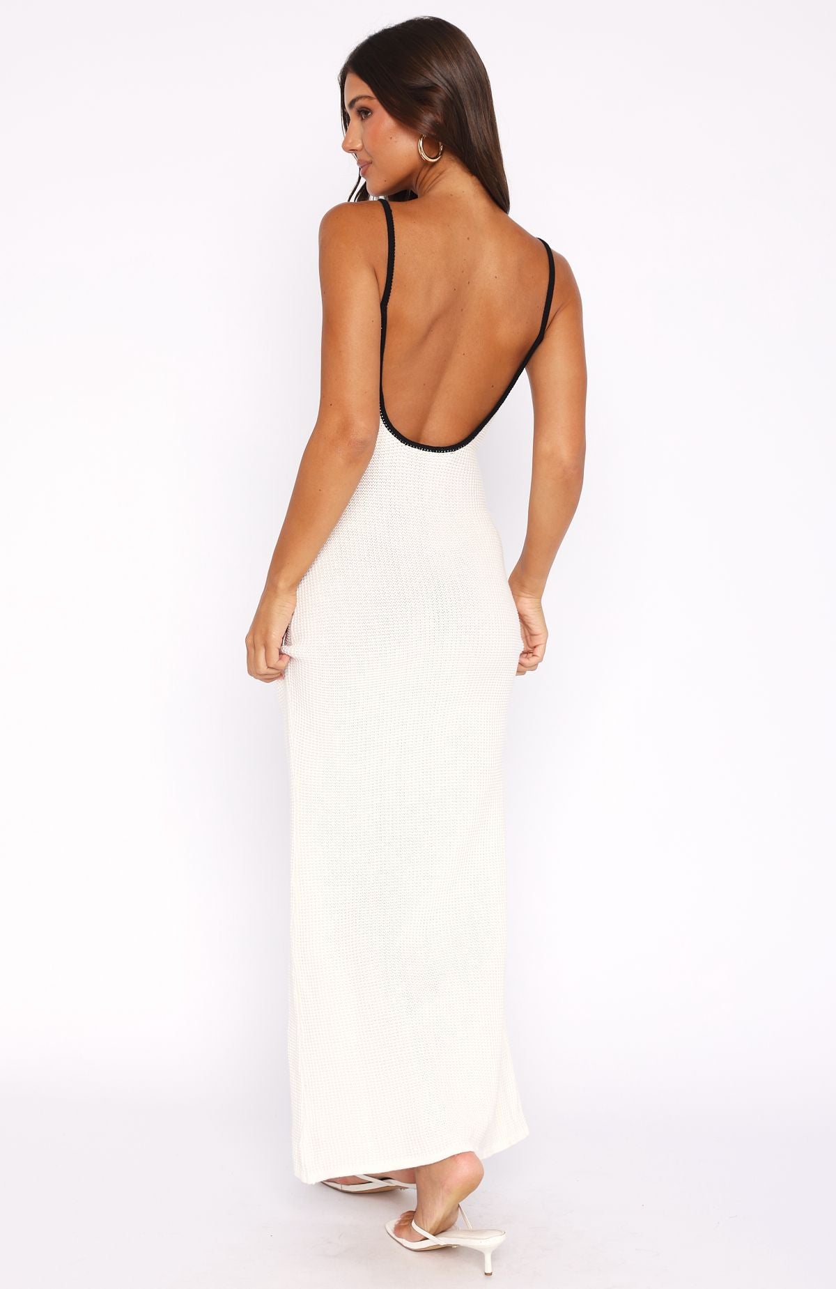 Came A Long Way Crochet Maxi Dress White