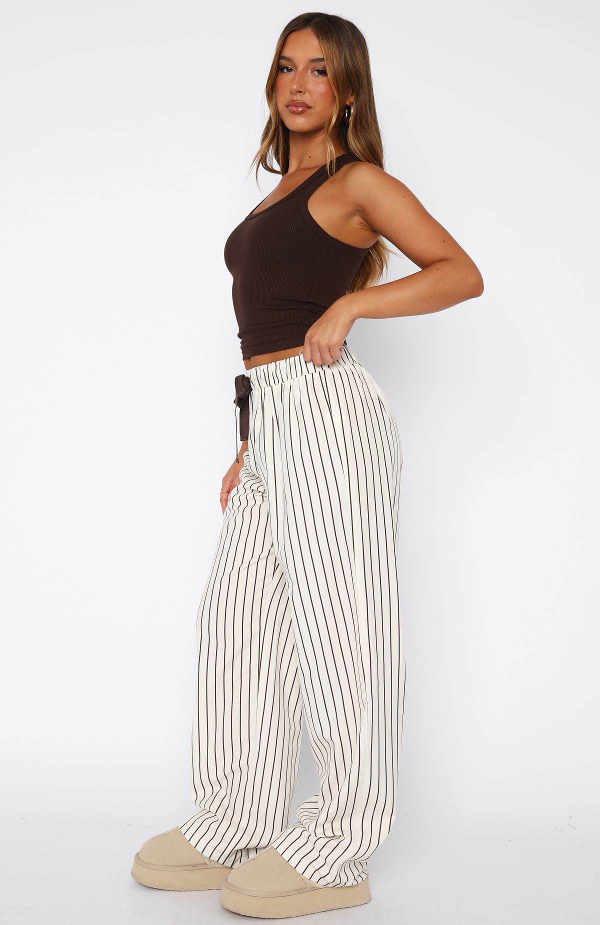 Sweetheart Pyjama Pants Cream/Choc Stripe