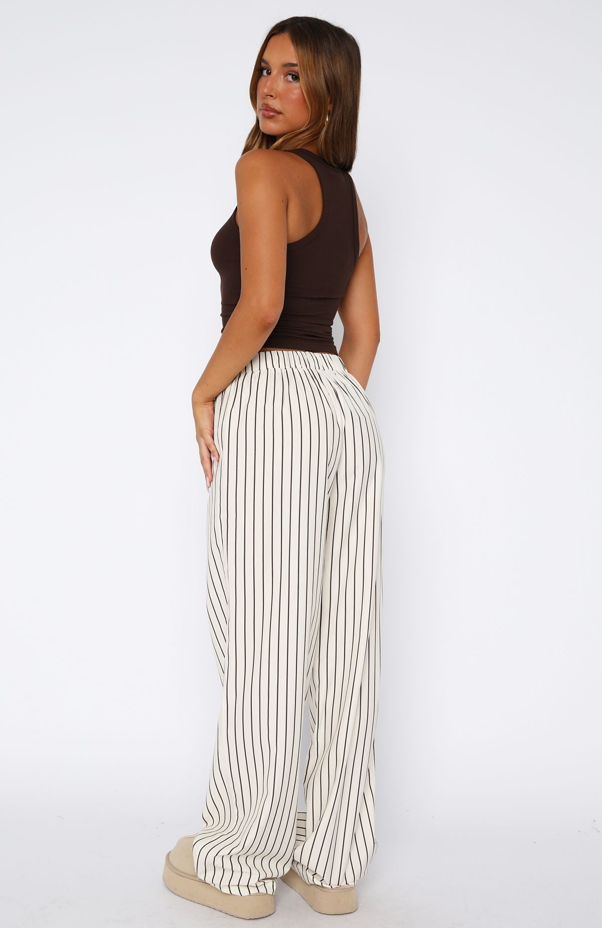 Sweetheart Pyjama Pants Cream/Choc Stripe