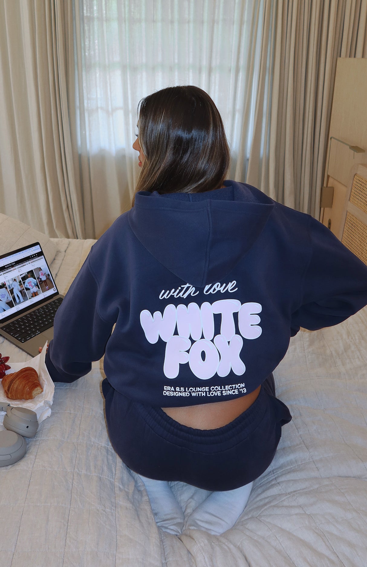 With Love Always Oversized Hoodie Navy