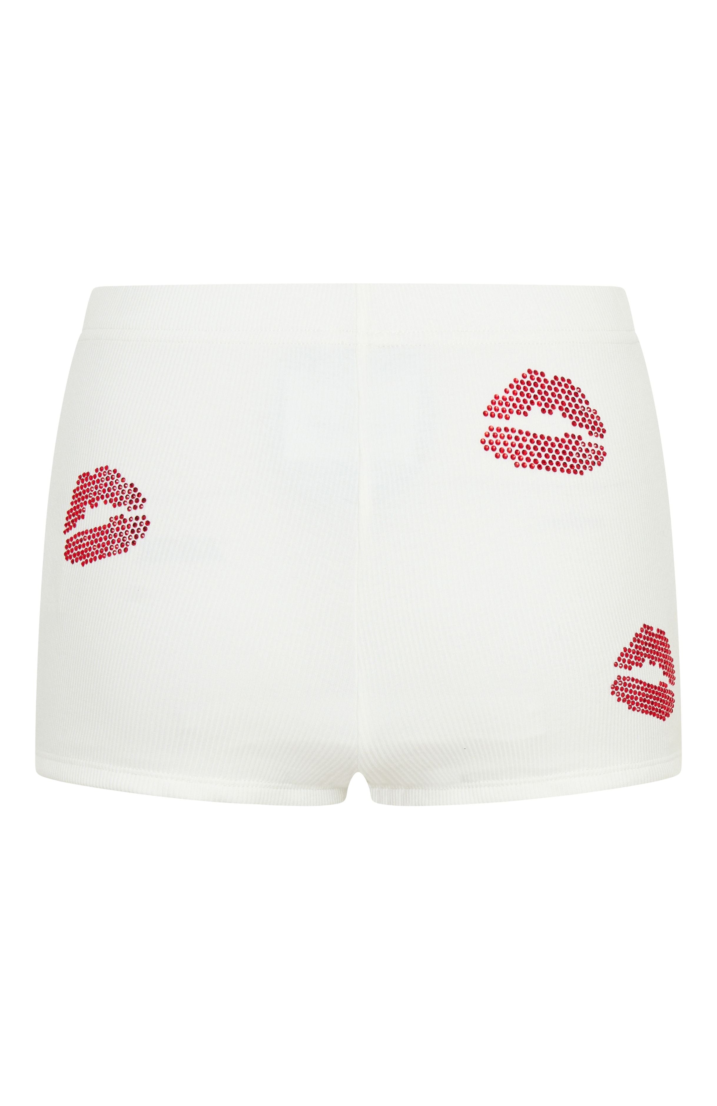 Pepper You In Kisses Booty Shorts White