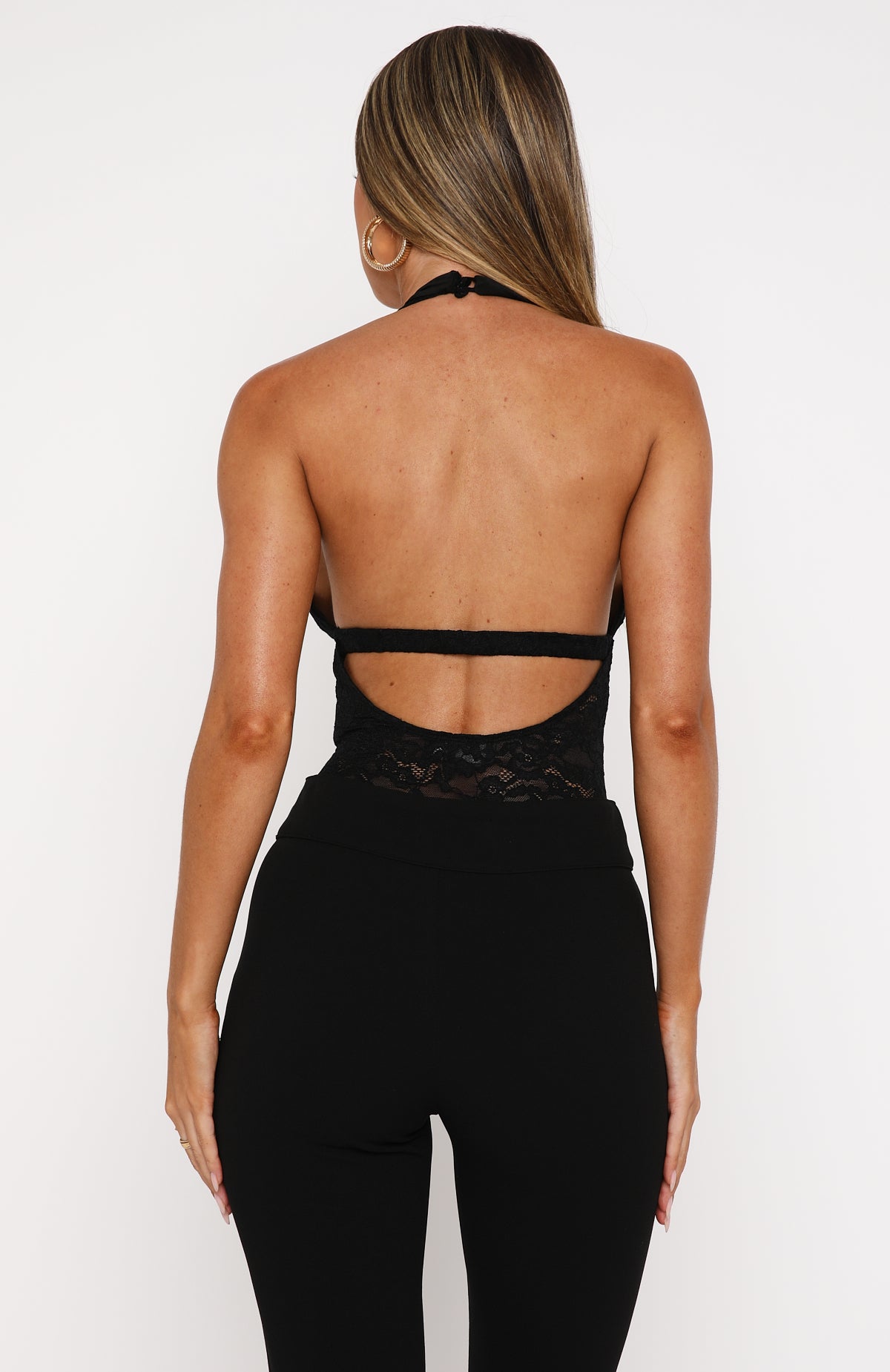 Like I Never Left Lace Bodysuit Black